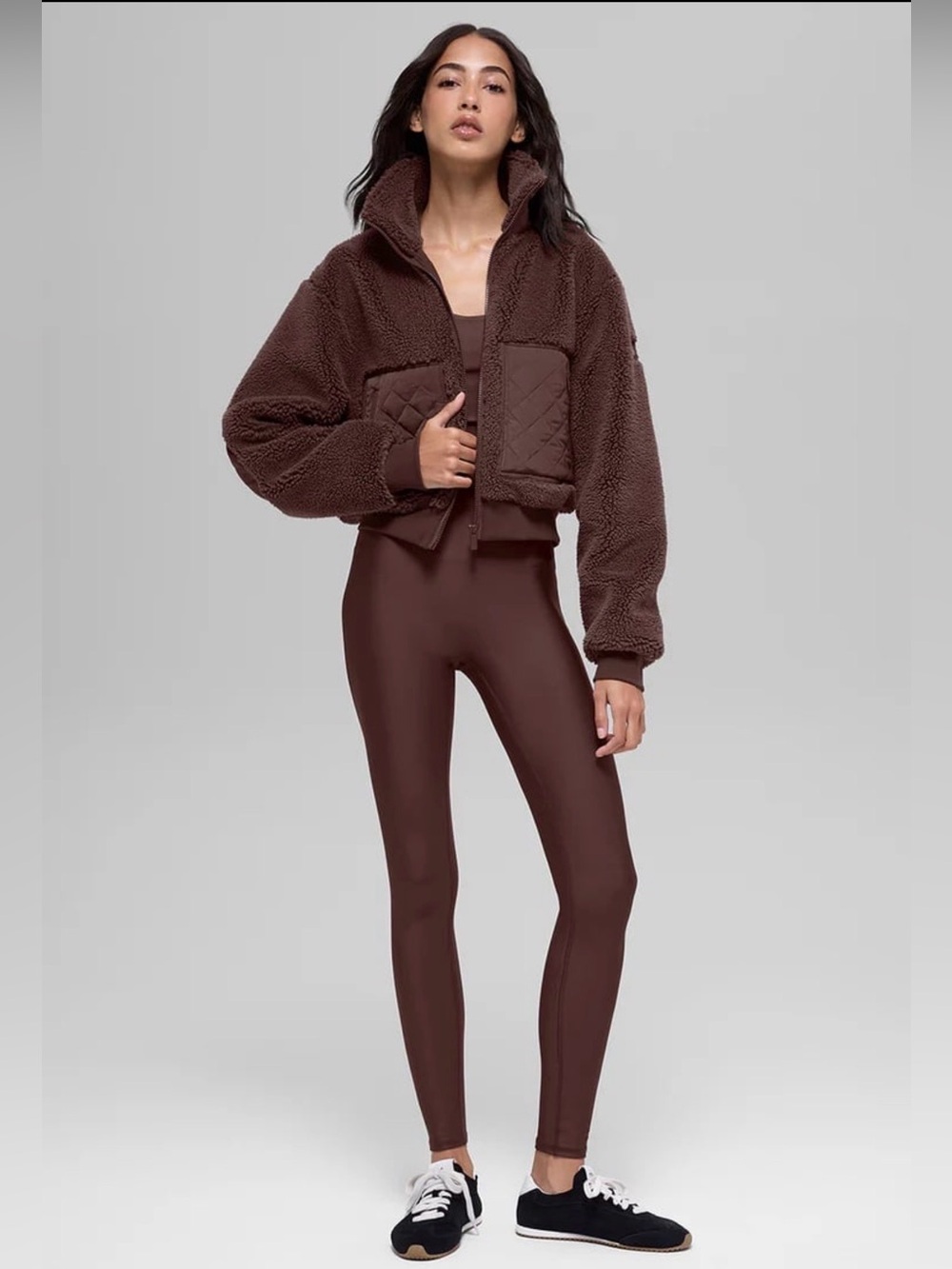 NWT Brand new Alo Yoga Sherpa Edge Bomber SIZE MEDIUM - Picture 5 of 11